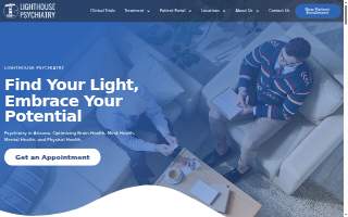 Lighthouse Psychiatry Brain Health Center website
