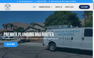 Premier Plumbing And Rooter of Gilbert website