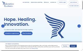 Redemption Psychiatry Gilbert website