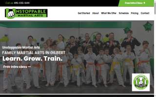 Unstoppable Martial Arts website