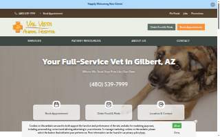 Val Vista Animal Hospital website