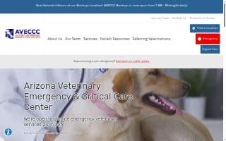 Arizona Veterinary Emergency & Critical Care Center (AVECCC) website