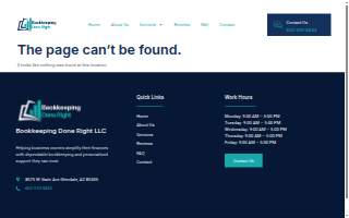 Bookkeeping Done Right, LLC. website
