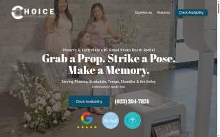 Choice Photo Booths AZ website