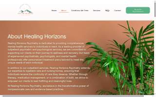 Healing Horizons Psychiatry website