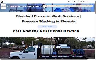 Standard Pressure Wash Services of Glendale website