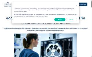 Veterinary Outpatient MRI website