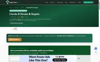 Circle B Drain & Septic website