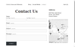 Crick's Gems and Minerals website