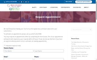 AzOPT - Arizona Orthopedic Physical Therapy Goodyear website