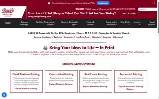 BMD Printing & Business Services website