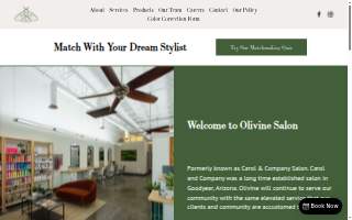 Olivine Salon website