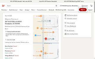 Walgreens Pharmacy website