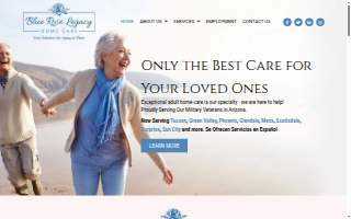 Blue Rose Legacy Home Care website