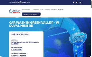 Clean Freak Car Wash of Green Valley website
