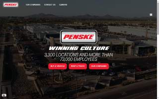 Penske Truck Rental website