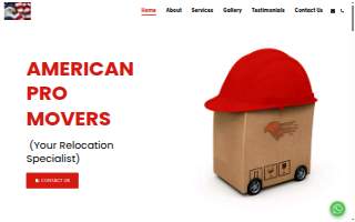 American Pro Movers website