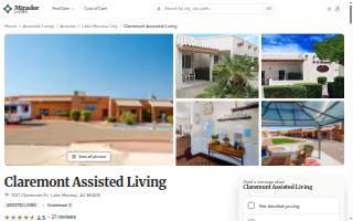Claremont Assisted Living website