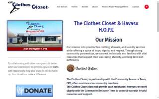 Clothes Closet Lake Havasu website