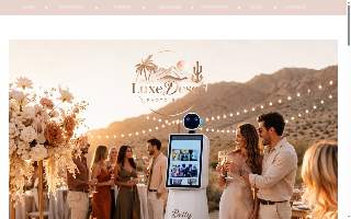 Luxe Desert Photo Booth website