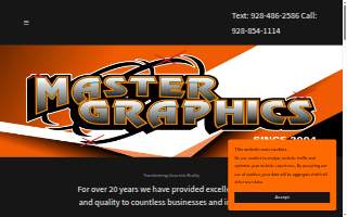 Master Graphics website
