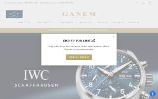 Ganem Jewelers website
