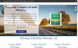 Legacy Driving Academy of Laveen website