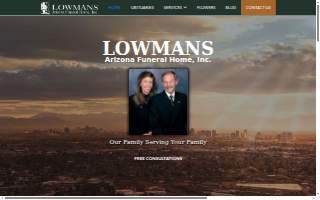 Lowmans Arizona Funeral Home website
