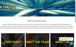 Agave title agency of Marana website