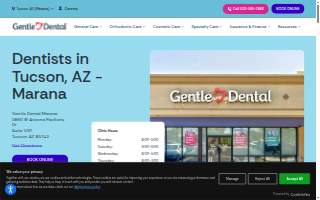 Gentle Dental Marana website