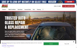 Max Auto Glass of Marana website