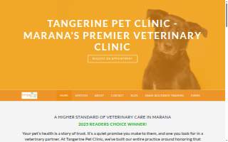 Tangerine Pet Clinic website