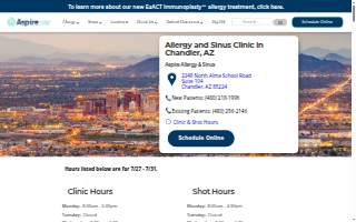 Aspire Allergy & Sinus of Maricopa website