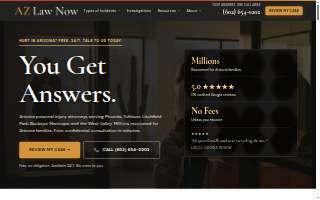 AZ Law Now Injury Attorneys website