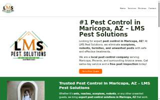 LMS Pest Solutions website