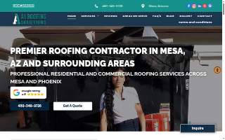 A1 Roofing Solutions website