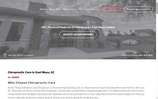 AFC Physical Medicine & Chiropractic East Mesa website