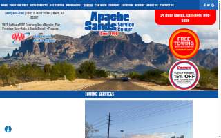 Apache Sands Towing website
