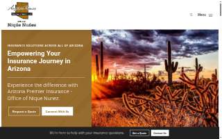 Arizona Premier Insurance - Office of Niqúe Nuñez website