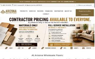 Arizona Wholesale Floors of Mesa website
