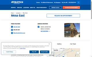 Athletico Physical Therapy - Mesa East website