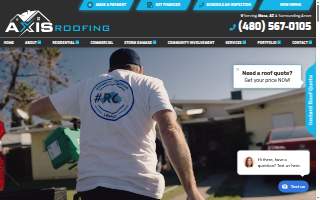 Axis Roofing website