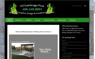 AZ Landscape Pros website