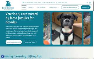 Best Friends Animal Hospital website