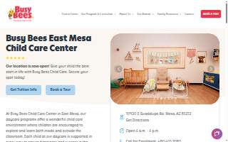 Busy Bees East Mesa Child Care Center website