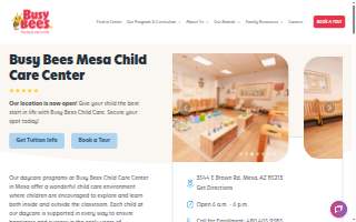 Busy Bees Mesa Child Care Center website