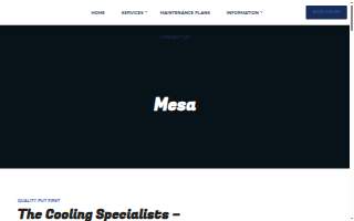Cooling Specialists of Mesa website