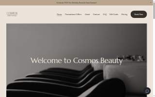 Cosmos Salon and Spa website