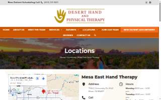 Desert Hand and Physical Therapy of Mesa website