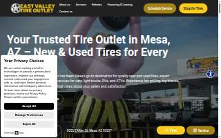 East Valley Tire Outlet website